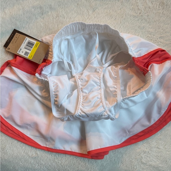 Nike Women's White and Coral Athletic Shorts - Picture 3 of 3